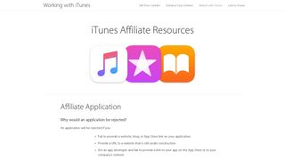 Affiliate Application - iTunes - The Affiliate Program - Apple