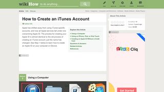 3 Ways to Create an iTunes Account - wikiHow
