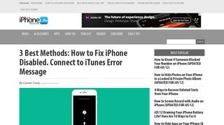 3 Best Methods: How to Fix iPhone Disabled. Connect to iTunes Error ...