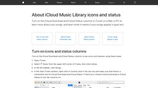 About iCloud Music Library icons and status - Apple Support