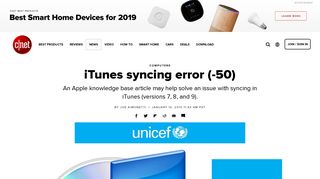 iTunes syncing error (-50) - CNET