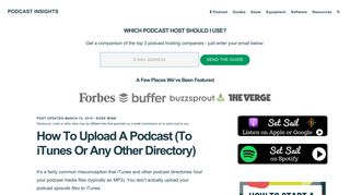 How To Upload A Podcast (To iTunes Or Any Other Directory)