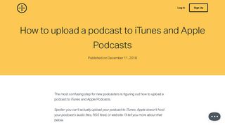 How to upload a podcast to iTunes and Apple Podcasts - Transistor.fm
