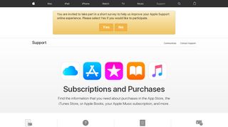 Subscriptions and Purchases - Apple Support