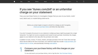 If you see 'itunes.com/bill' or an unfamiliar charge on your statement ...