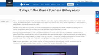 3 Ways to See iTunes Purchase History easily- dr.fone