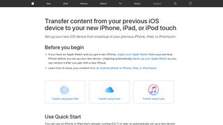 Transfer content from your previous iOS device to your new iPhone ...