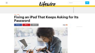 Troubleshooting an iPad That Keeps Asking for My iTunes ... - Lifewire