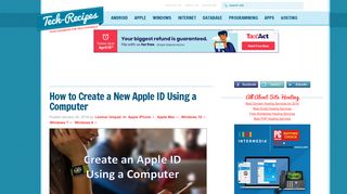 How to Create a New Apple ID Using a Computer - Tech-Recipes