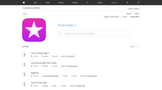 iTunes Store - Apple Community