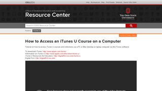 How to Access an iTunes U Course on a Computer | ODEE Resource ...