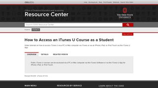 How to Access an iTunes U Course as a Student | ODEE Resource ...
