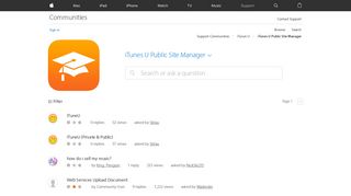 iTunes U Public Site Manager - Apple Community