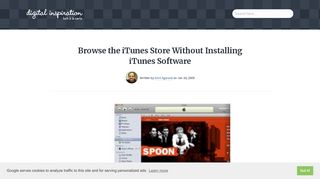 Browse the iTunes Store Without Installing iTunes Software