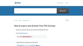 How to Log in and Access Your ITU Courses – ITU Online