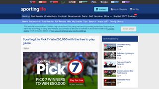 Sporting Life Pick 7 - Win £50,000 with the free to play game - Horse ...