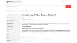How do I watch ITV Box Office on TVPlayer? – TVPlayer Support