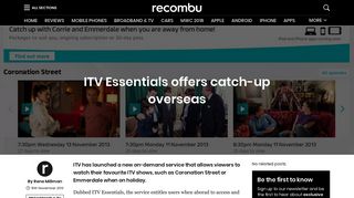 ITV Essentials offers catch-up overseas | Recombu