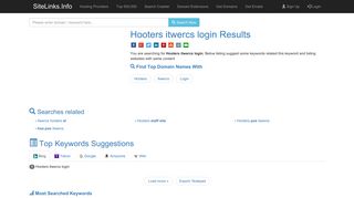 Hooters itwercs login Results For Websites Listing - SiteLinks.Info