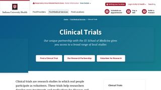 Clinical Trials | IU Health