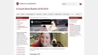 Psychology | PSY : Academic Bulletin - IU Bulletins - Indiana University