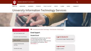 Email Support : Indiana University Southeast