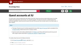 Guest accounts at IU - IU Knowledge Base - Indiana University