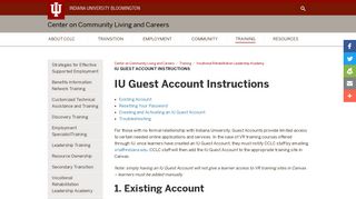 IU Guest Account Instructions - Indiana University Bloomington