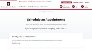 Schedule an Appointment | IU Health