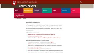 Learn More about MyHealth: IU Health Center