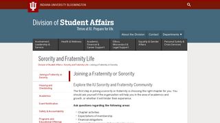 Joining a Fraternity or Sorority: Sorority and Fraternity Life: Division of ...