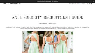 An IU Sorority Recruitment Guide — Sara Chamberlin