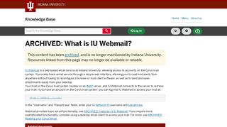What is IU Webmail? - IU Knowledge Base - Indiana University