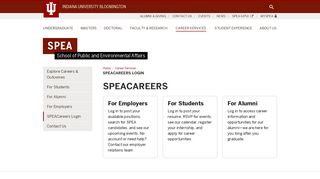 SPEACareers Login: Career Services: School of Public and ...
