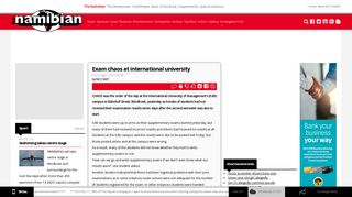 Exam chaos at international university - The Namibian