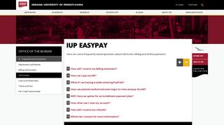 IUP EasyPay - Frequently Asked Questions - Bursar - IUP