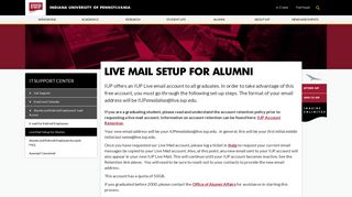 Live Mail Setup for Alumni - Alumni and Retired Employee E-mail ...