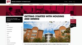 Getting Started - Housing, Residential Living, and Dining - IUP