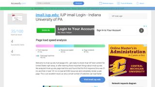 Access imail.iup.edu. IUP imail Login - Indiana University of PA