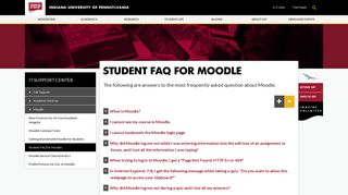 Student FAQ for Moodle - Moodle - Academic Services - Get Support ...