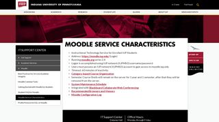 Moodle Service Characteristics - Moodle - Academic Services - Get ...
