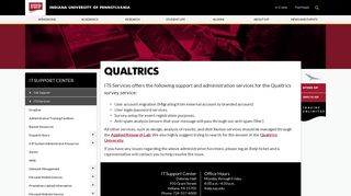 Qualtrics - ITS Services - Get Support - IT Support Center - IUP