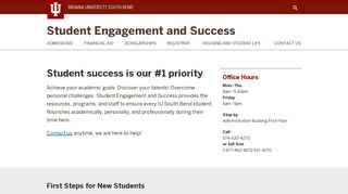 Student Engagement and Success: Indiana University South Bend