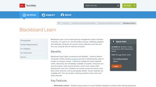 Blackboard Learn : TechWeb : Boston University