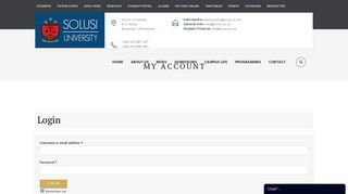 My Account – Solusi University