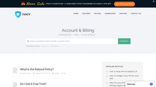 Account & Billing | Ivacy Help - FAQs, Tutorials, Support You Need!