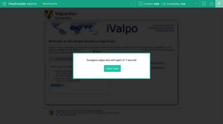 Welcome to the iValpo Services Login Page - Deets Feedreader