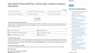 Ivan Smith Furniture Bill Pay, Online Login, Customer Support ...