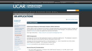 HR Applications | UCAR Operations