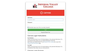 Imperial Valley College Login System
